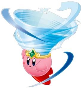 Les transformations de Kirby : Roue, Rocher, Etincelle et Tornade