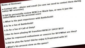 Battlefield 3 : le questionnaire de la honte