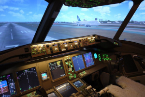 Un simulateur de vol à l'aéroport de Strasbourg