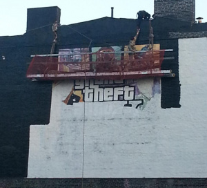 La jaquette de GTA V sur un mur de New York ?