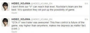 Kojima, très (trop ?) impressionné par GTA V ?