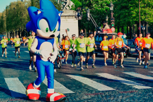 Sonic au Marathon de Paris