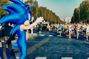 Sonic au Marathon de Paris