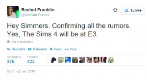 E3 2014 : Les Sims 4 de la partie