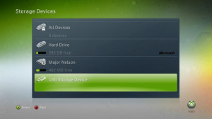 Le stockage USB confirmé sur Xbox 360