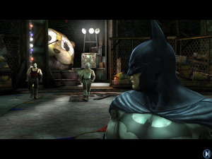 Harley Quinn et Bruce Wayne dans Batman Arkham City Lockdown