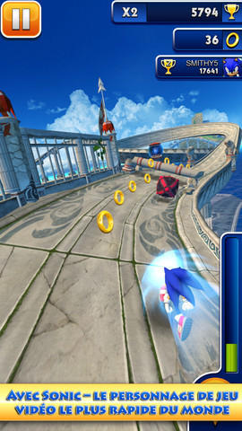 Sonic Dash se met à jour et devient gratuit