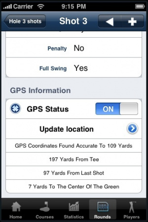 Une application  iPhone pour nous les golfeurs