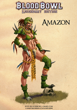 Des Amazones de choc et de charme dans Blood Bowl : Edition Légendaire