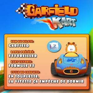 Garfield Kart daté et illustré