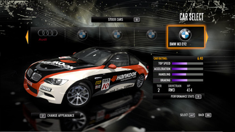 Les voitures de Need for Speed Shift