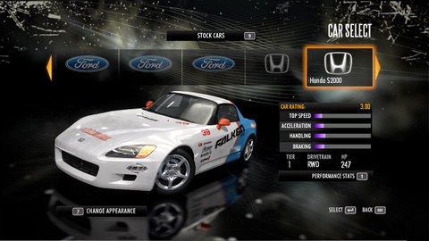 Les voitures de Need for Speed Shift