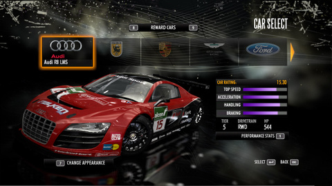 Les voitures de Need for Speed Shift