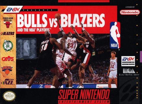 Bulls vs Blazers and the NBA Playoffs sur SNES