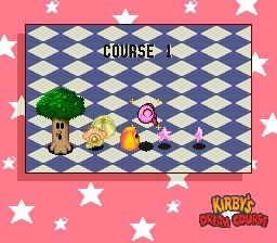 Kirby tente de ressembler à une balle de golf