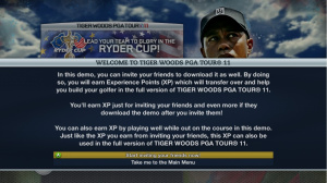 Tiger Woods 11 en démo sur le Live