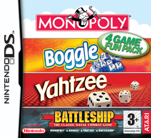 Monopoly-Boggle-Yahtzee-Battleship sur Nintendo DS 