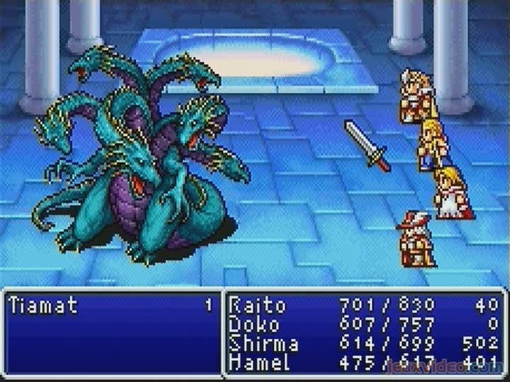 Gameplay Final Fantasy I & II Dawn of Souls Tiamat