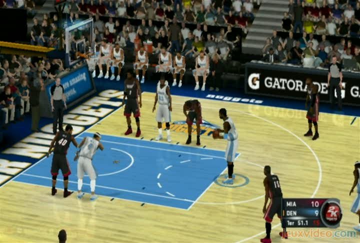 Gameplay NBA 2K12 : Nuggets vs Heat - jeuxvideo.com