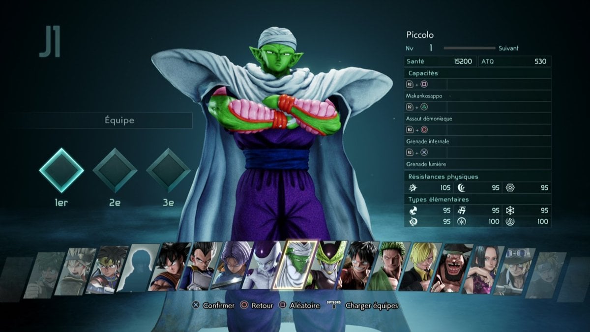Piccolo Guide Jump Force personnages, combos, soluce