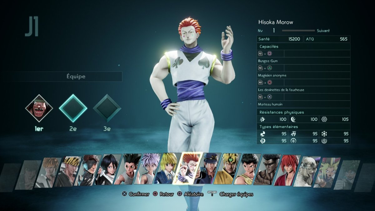 Hisoka Guide Jump Force personnages, combos, soluce