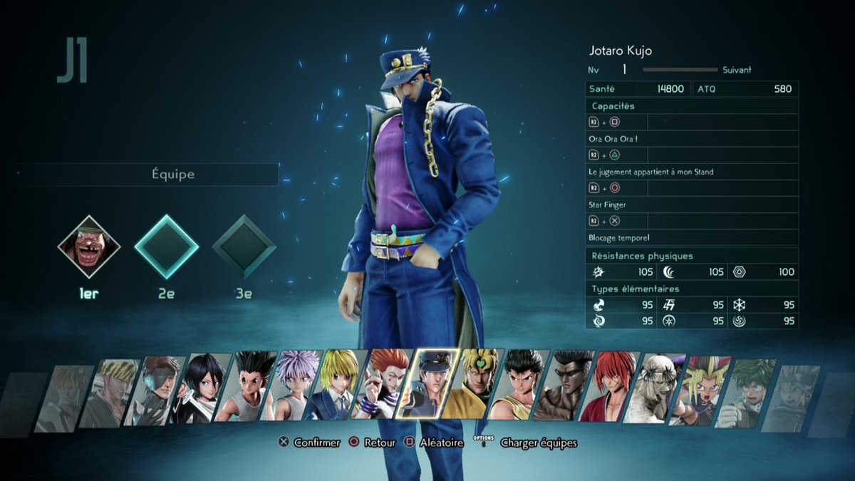 Jotaro Guide Jump Force personnages, combos, soluce
