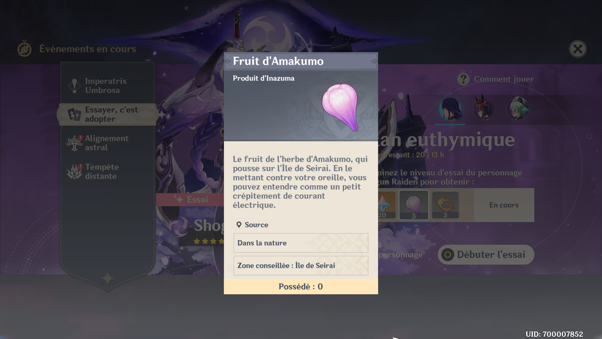 Genshin Impact, où trouver les fruits d'Amakumo ?