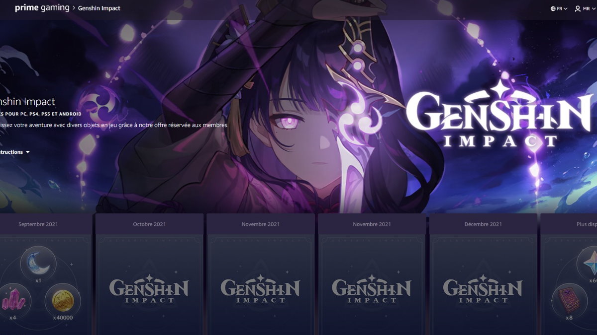 Comment obtenir des récompenses gratuites sur Genshin Impact via Prime  Gaming 