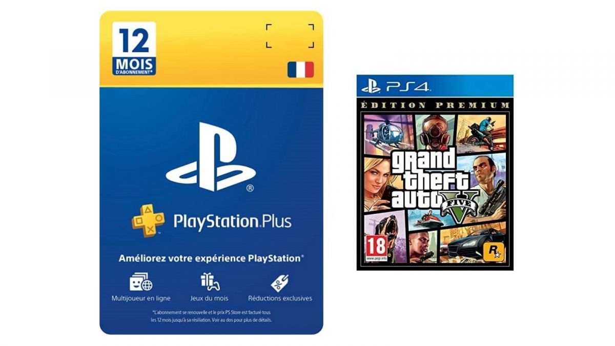 L'abonnement de 12 mois au PlayStation Plus est un peu moins cher grâce à  cette offre combinée avec GTA V ! 