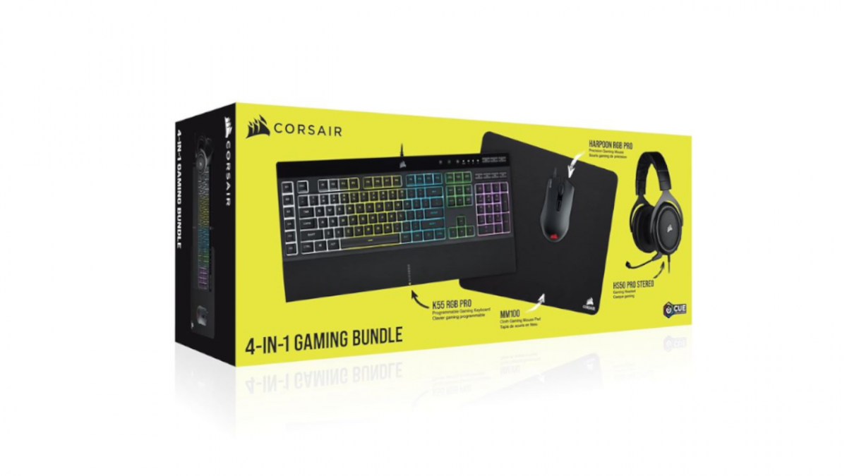 Pack gaming Corsair : jolie promotion sur ce pack clavier, souris, casque  et tapis