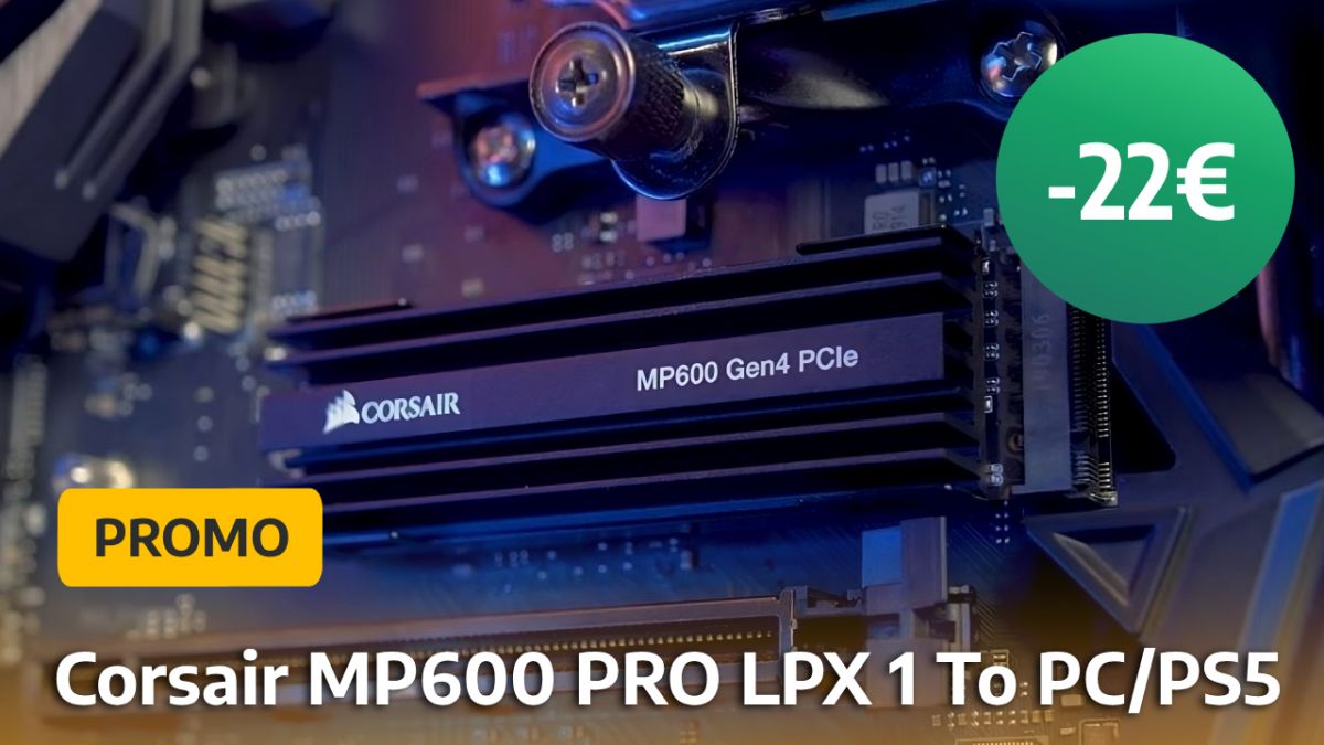 Promo SSD : compatible PC/PS5, le Corsair MP600 PRO LPX 1 To est à