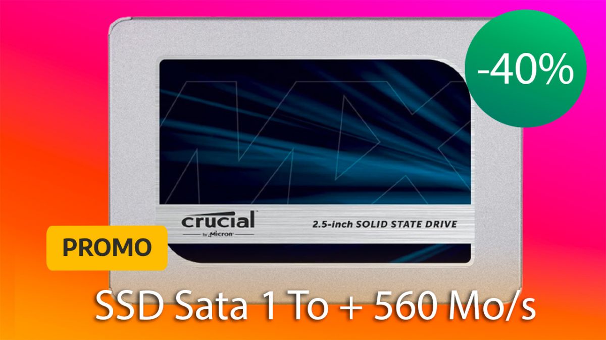 Promo SSD : 40 % de réduction sur le Crucial MX500 de 1 To de