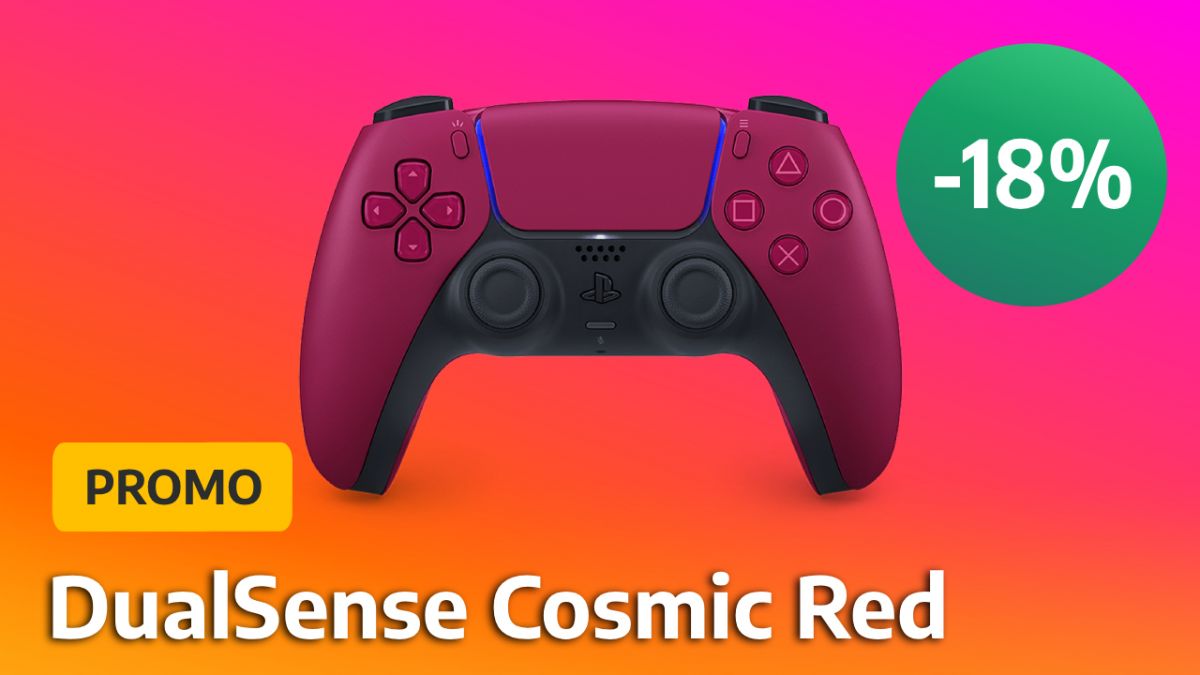 Bon plan : Manette PS5 sans-fil DualSense Cosmic Red (rouge) à 54,22€