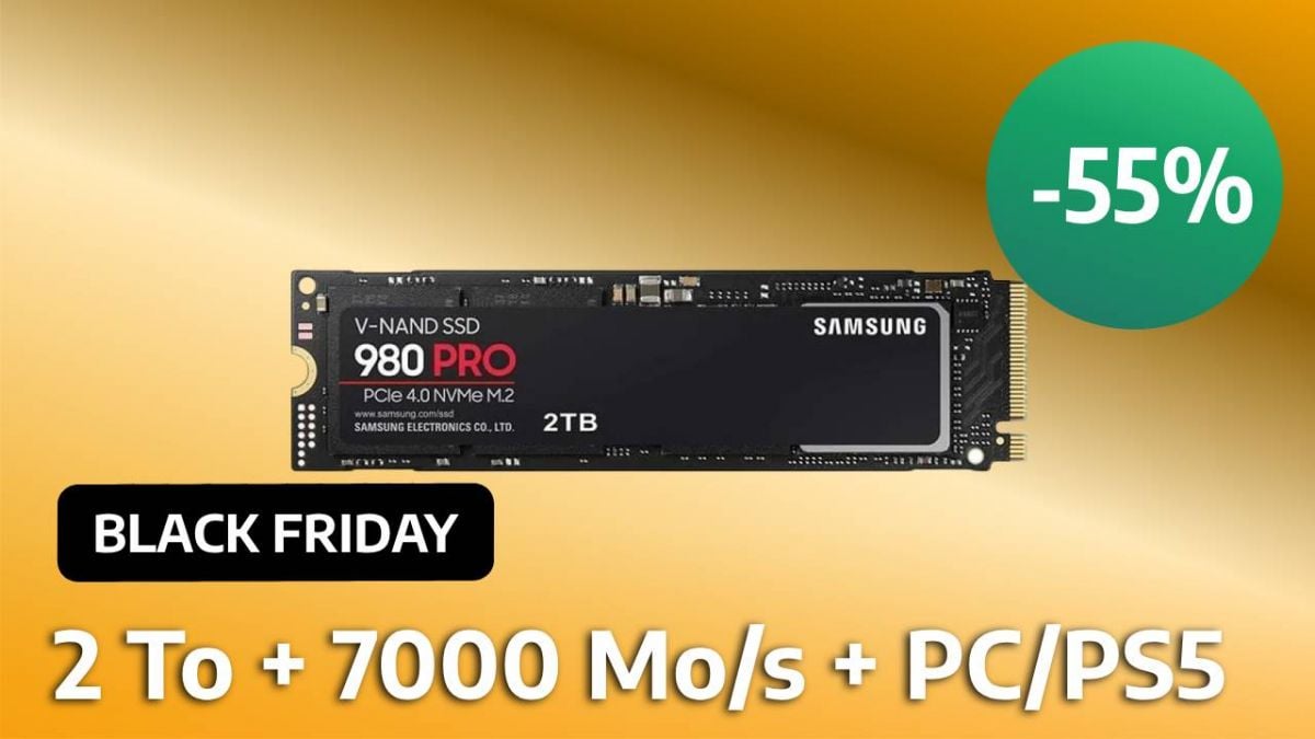 Pour votre PS5, le SSD Samsung 980 Pro 1 To est le moins cher de tous lors  du Black Friday