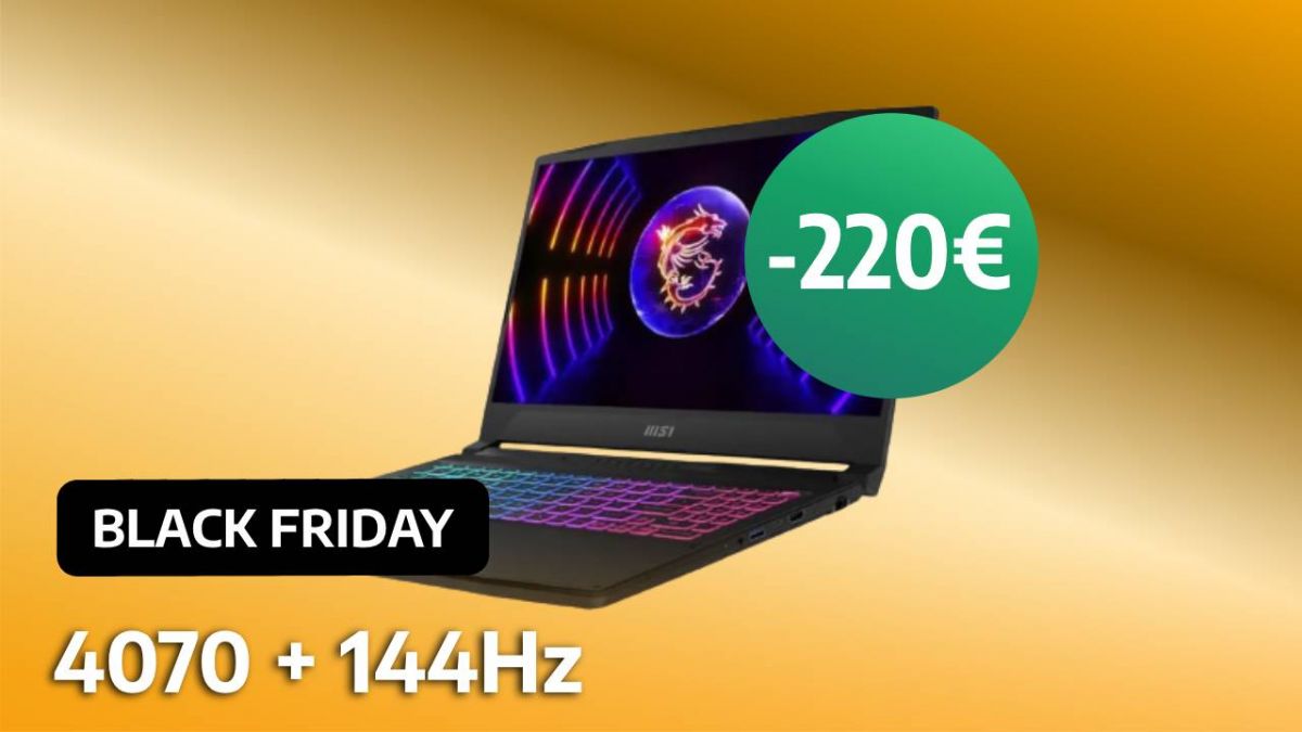 Black Friday : -220 € sur ce PC portable gamer MSI avec une RTX 4070 