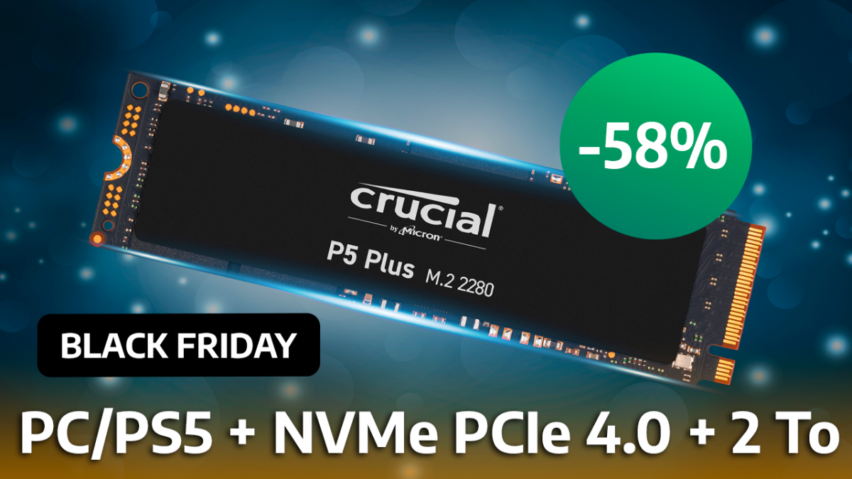 Crucial P5 Plus 2 To : Pour le Black Friday, le SSD parfait pour votre PS5  est à -58% ! 