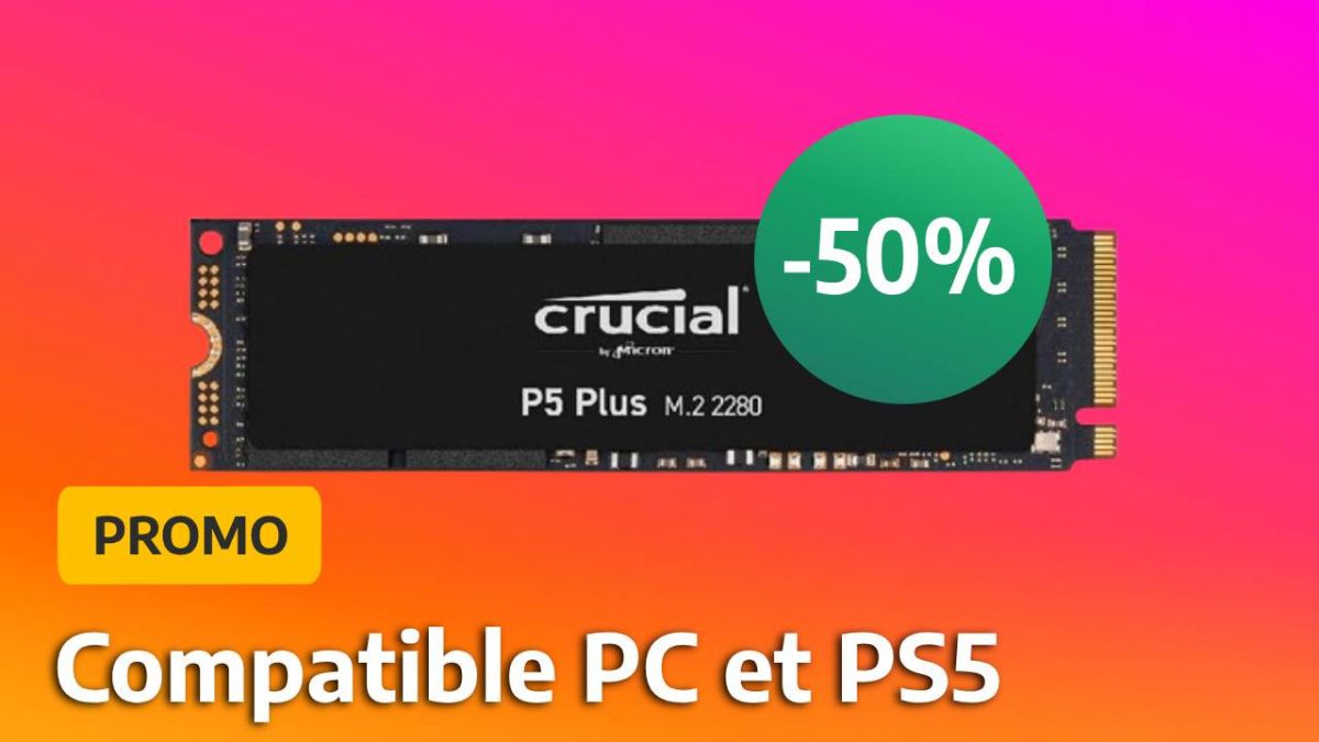 Prime Day : le SSD Crucial P5 Plus 1To compatible PS5 est à tout petit prix  !