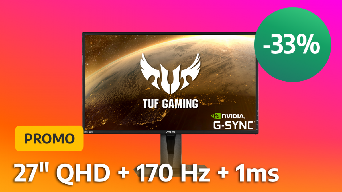 Promotion: -33% on Asus 27-inch QHD Gaming PC Monitor with 170Hz Refresh Rate!
