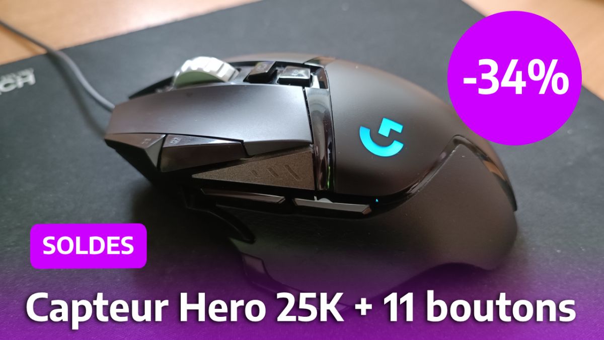 Promo souris gamer :  fracasse le prix de la Logitech G502 Hero avec  61% de réduction avant le début des Soldes ! 