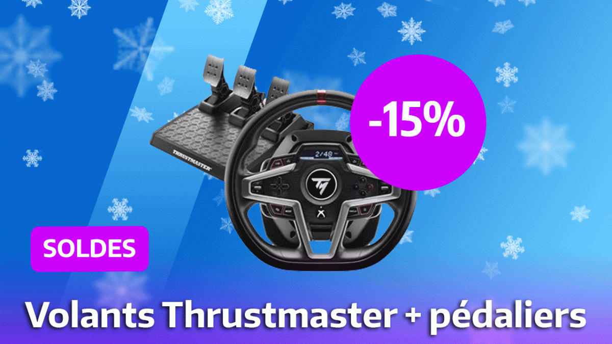 Super prix sur ce pack volant + pédalier Thrustmaster avec le jeu Gran  Turismo 7