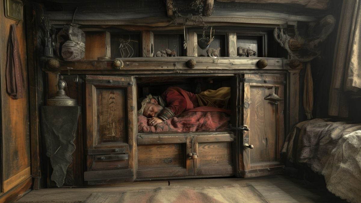 In the Middle Ages, it was common to sleep in wooden closets.  The big question is why we stopped doing this