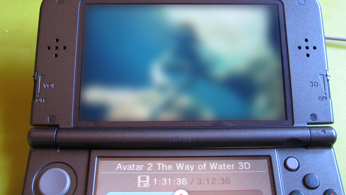 Ce joueur s'est servi de sa Nintendo 3DS pour regarder Avatar 2 de James Cameron en 3D !