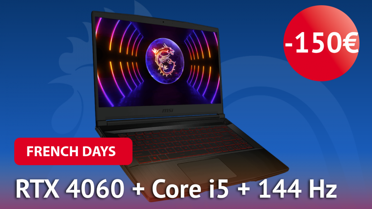 French Days promotion: Gaming laptop with RTX 4060 costs less than 899 euros.