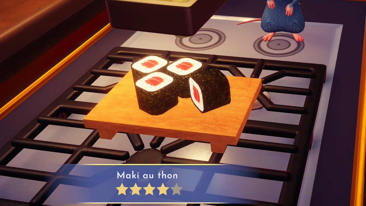 Maki au thon Disney Dreamlight Valley : comment préparer cette recette