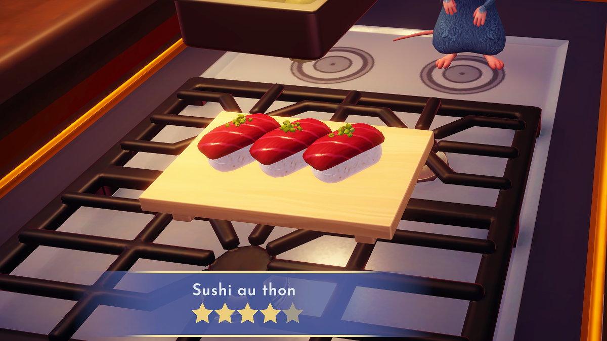 Sushi au thon Disney Dreamlight Valley : comment préparer cette recette