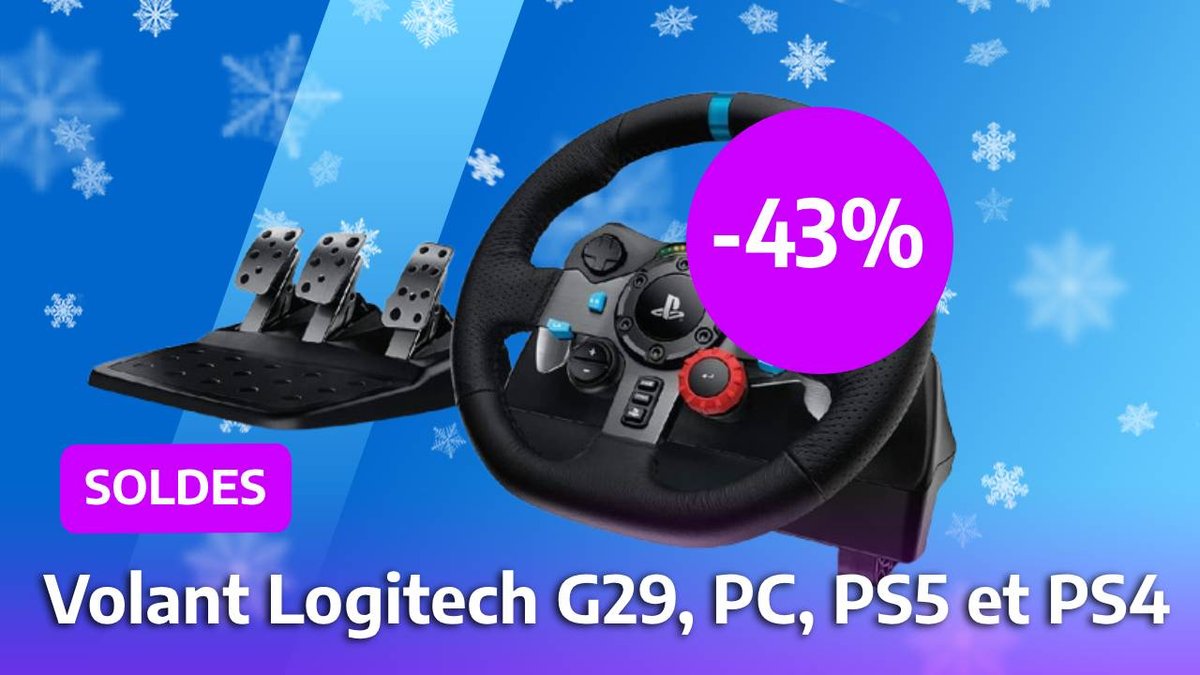 Volant De Course Gaming PXN V3 Pro Avec Pédales - Compatible PC, PS4, Xbox, Switch - Occasion