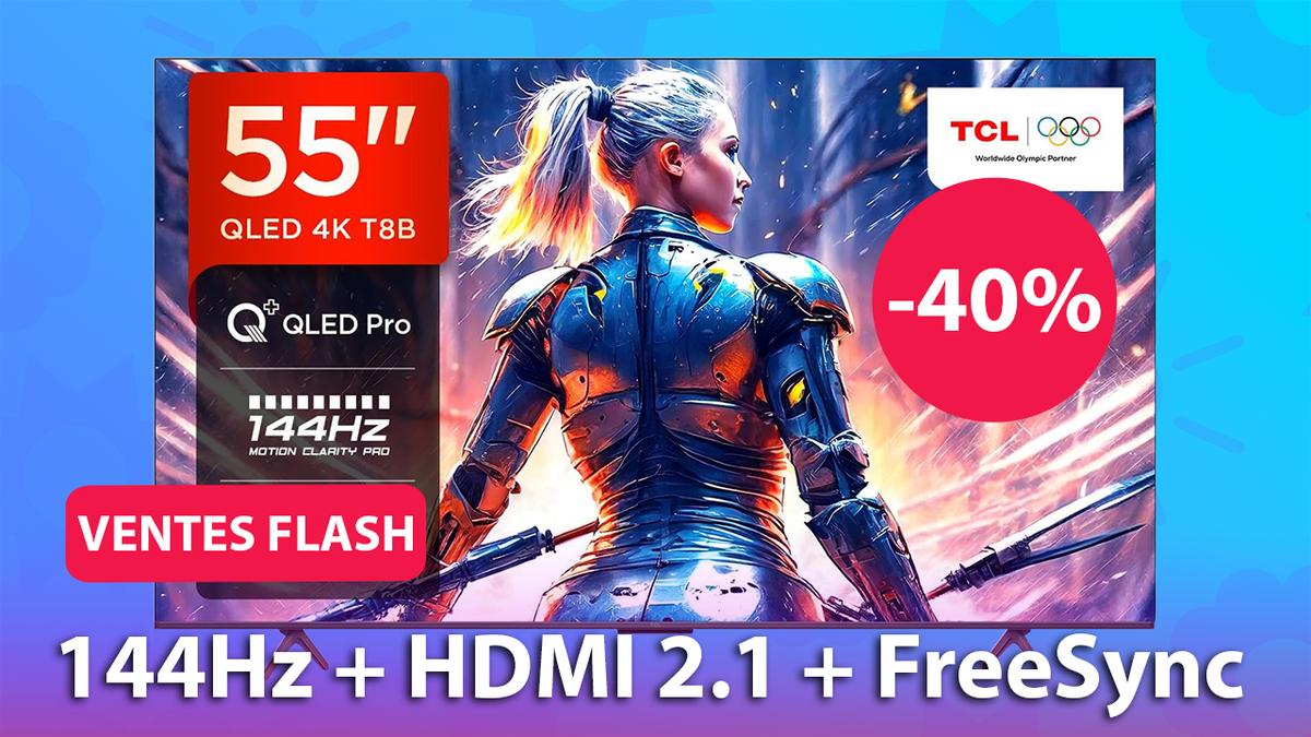 TV 4K pas cher 40 sur la TCL 55 pouces parfaite pour jouer sur PS5 en réduction durant les