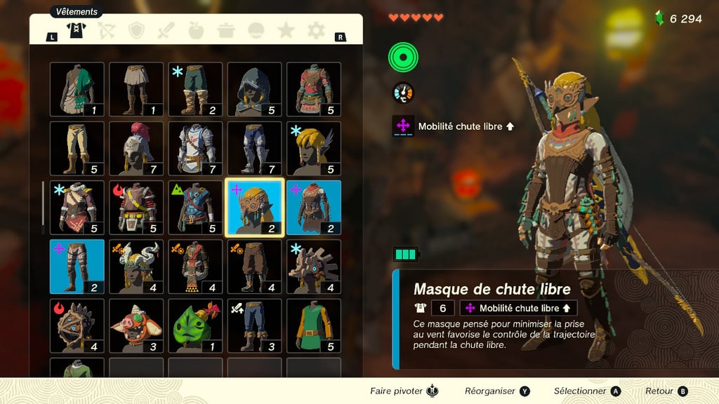 Tenue de chute libre Zelda Tears of the Kingdom : comment obtenir cet ensemble d'armure ?