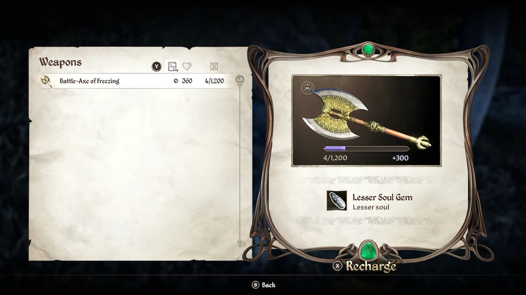 Oblivion : comment recharger ses armes magiques 