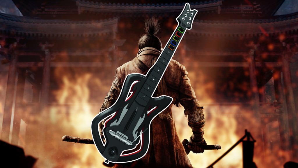 Il défonce tous les boss de ce jeu vidéo From Software à la guitare ! Ce joueur a le sens du rythme...